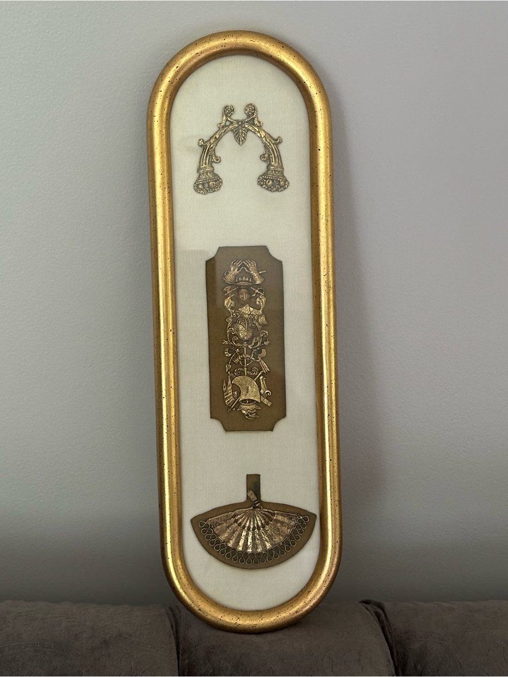 VTG Framed Shield Medieval Cost of Arms 15x4 Castlecore Art Kolb & Sons
